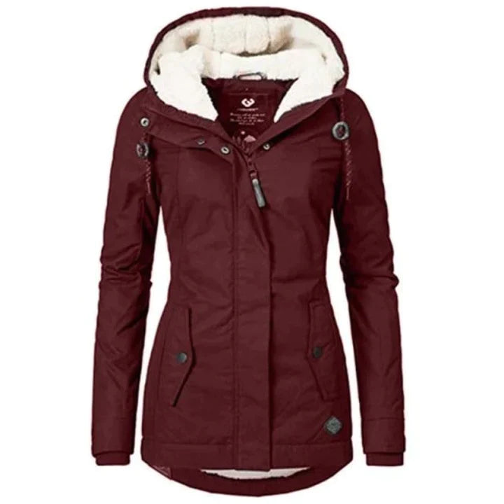 FrostAura Winterparka für Damen mit Kapuze