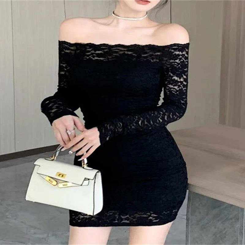 Plus Size Kant Mini Jurk met Elegantie