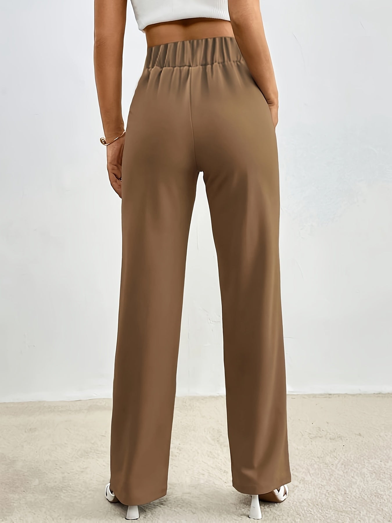 VELANORA - Elegante Broek Met Rechte Pijpen