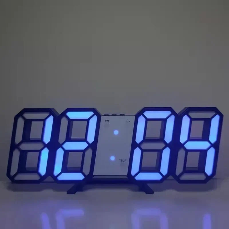 3D LED-wekker met modern digitaal display