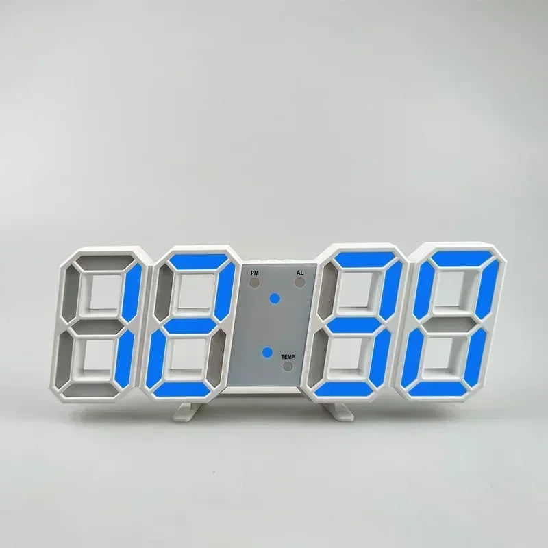 3D LED-wekker met modern digitaal display