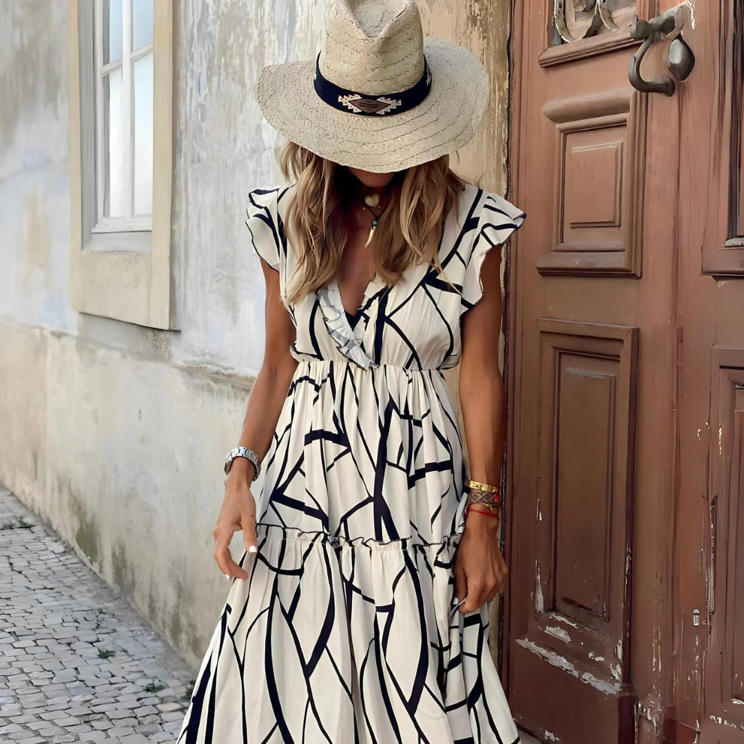 BellaVista Flared Maxi Jurk