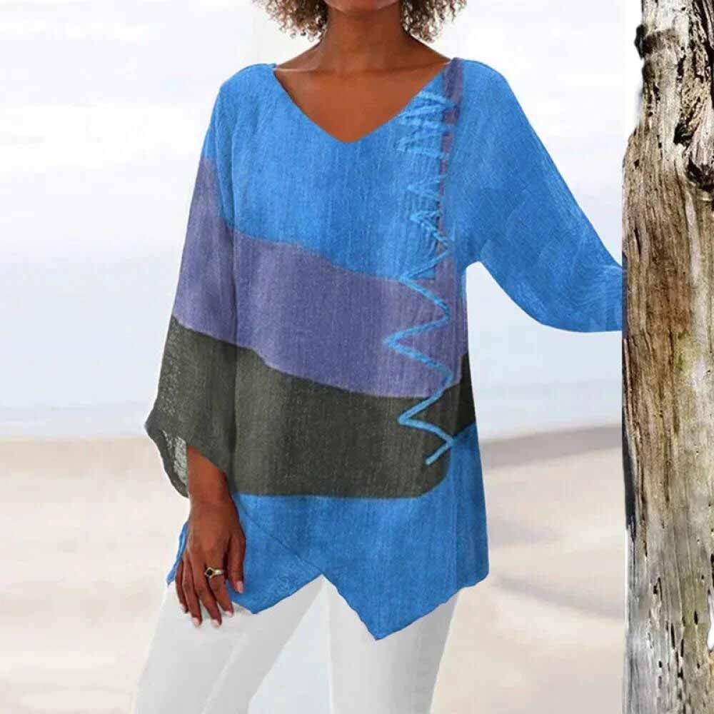 Stylish three-color blouse from ChicElegance