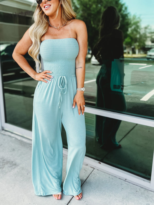 Betoverend Zomerse Chic De Zonnewende Off Shoulder Jumpsuit