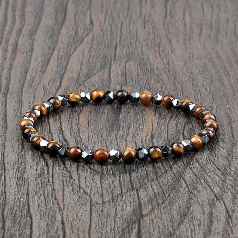 Vuur en Aarde Hematiet en Lavasteen Armband