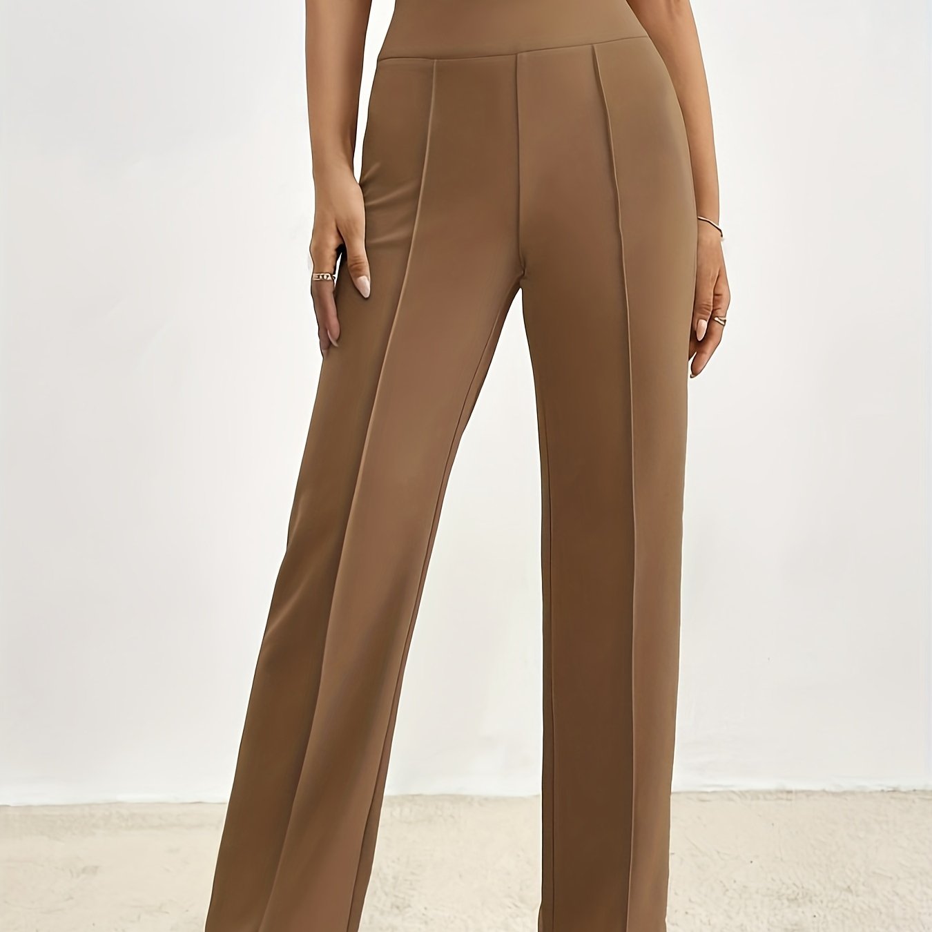 VELANORA - Elegante Broek Met Rechte Pijpen