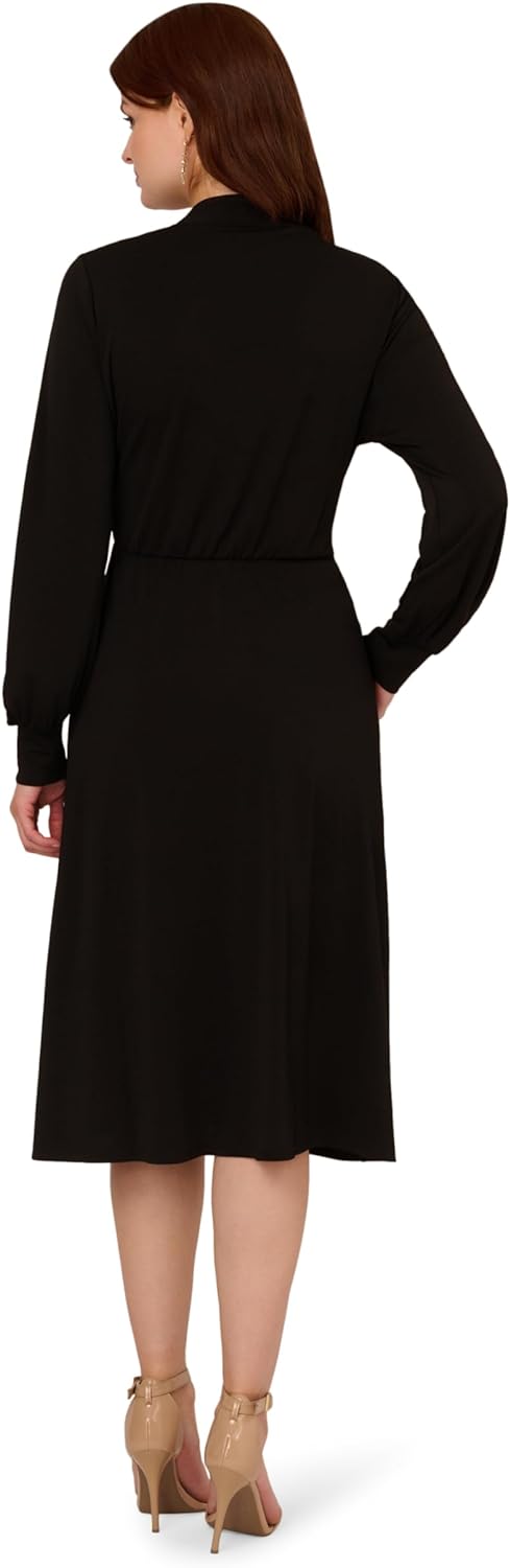 ChicDroom Lange Mouw Wrap Midi Jurk voor Vrouwen