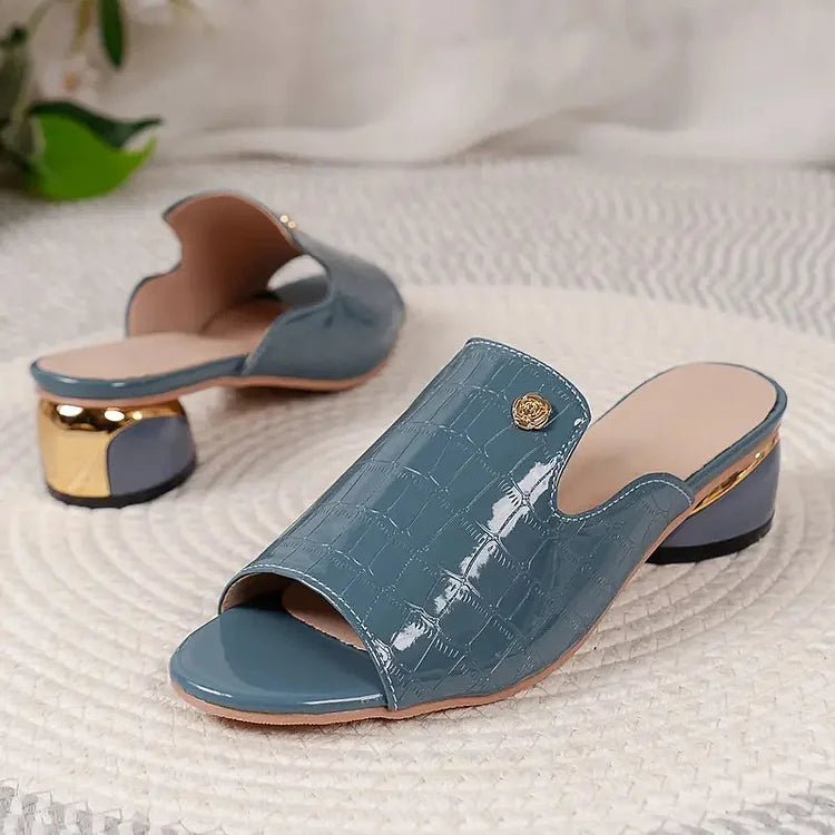 Luxurica Elegant Chunky Heel Sandals