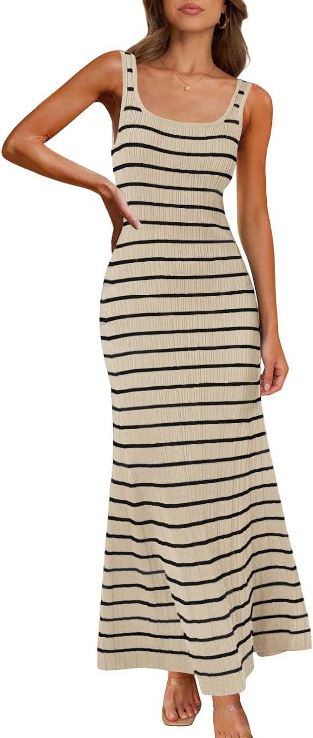 Zomer Streepjes Maxi Jurk voor Dames