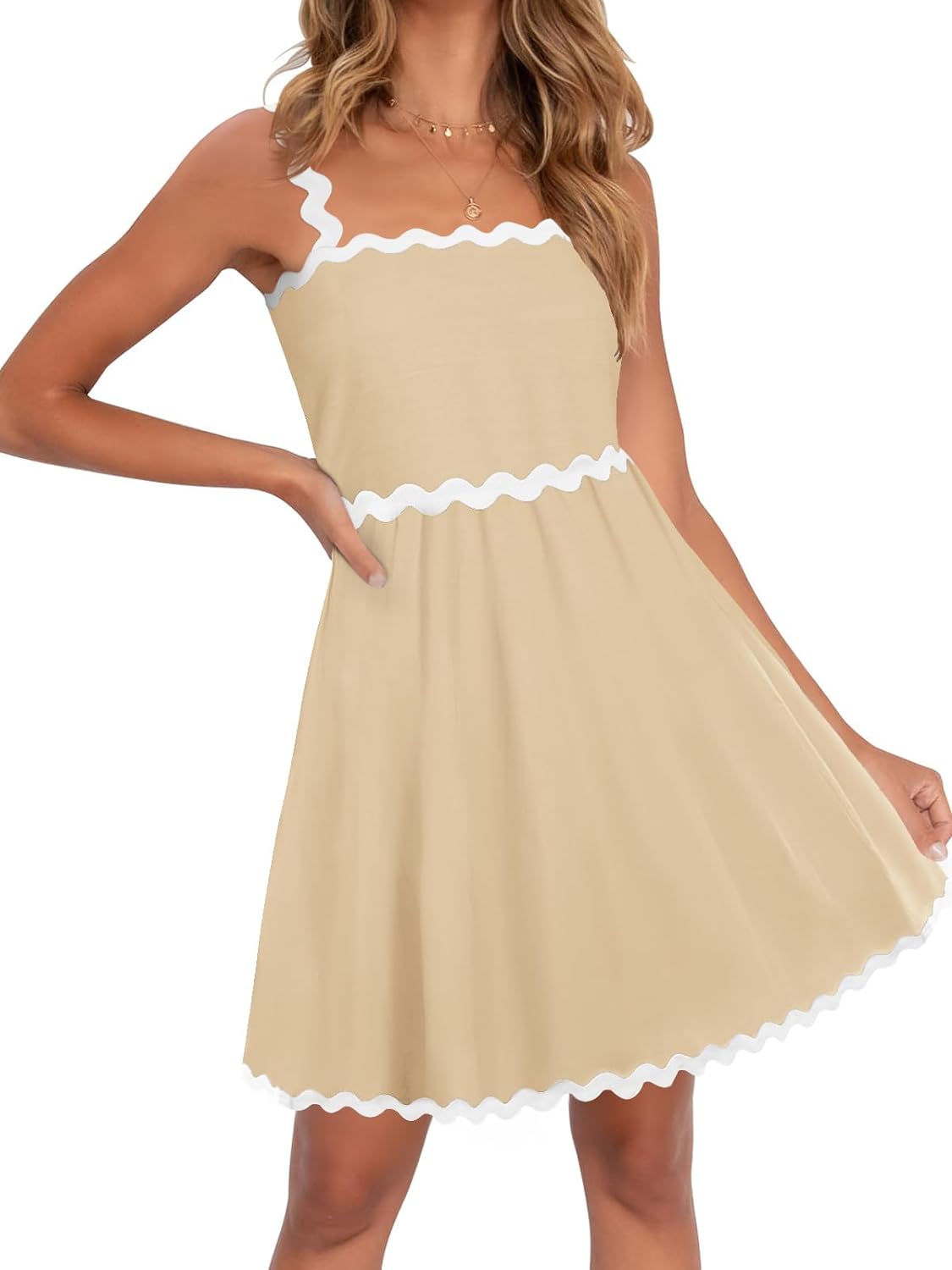 Zomerse Spaghettibandjes Mouwloze Strand Mini Jurk