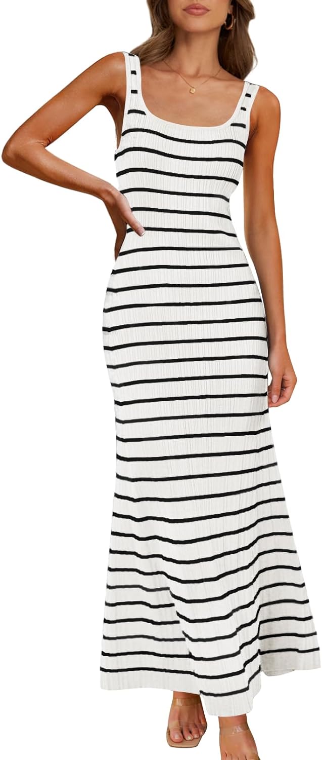 Zomer Streepjes Maxi Jurk voor Dames