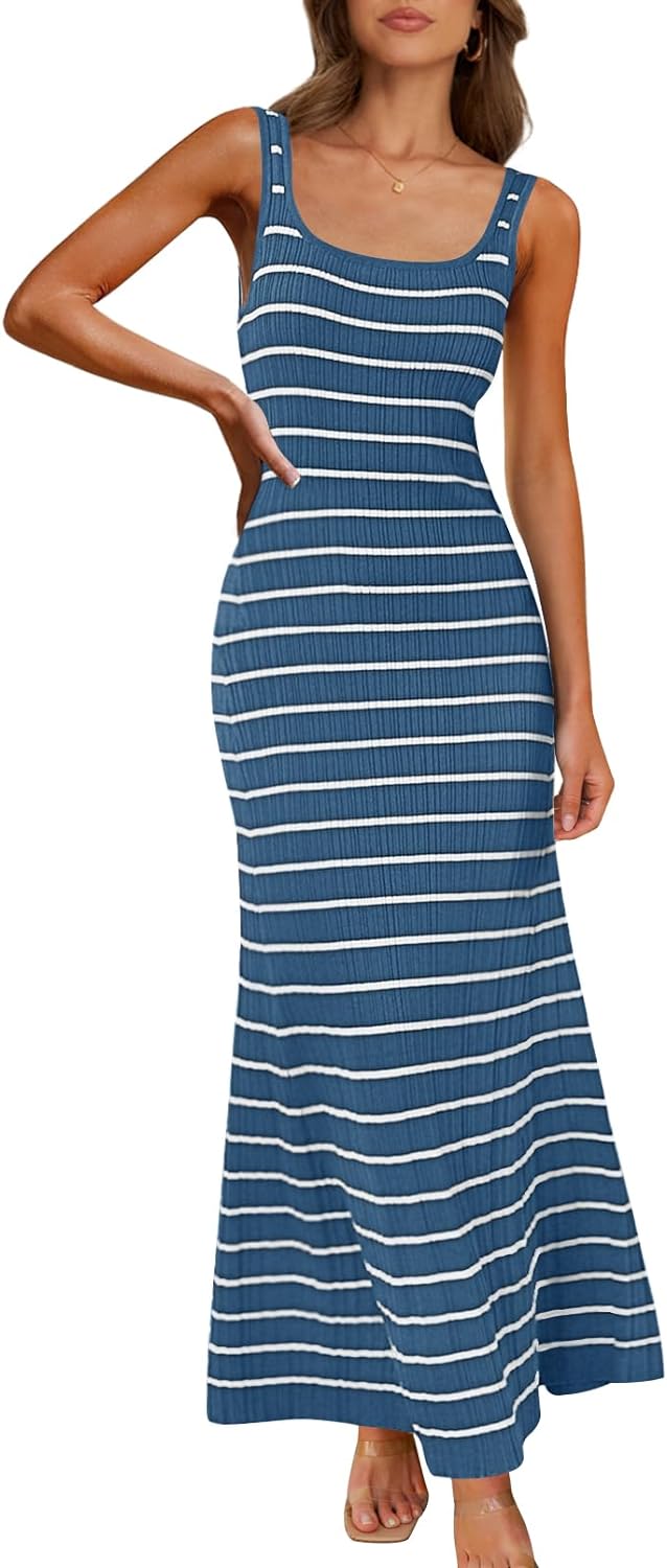 Zomer Streepjes Maxi Jurk voor Dames