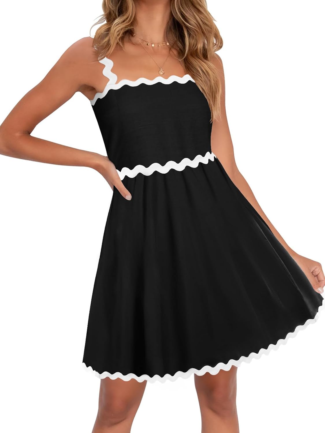 Zomerse Spaghettibandjes Mouwloze Strand Mini Jurk