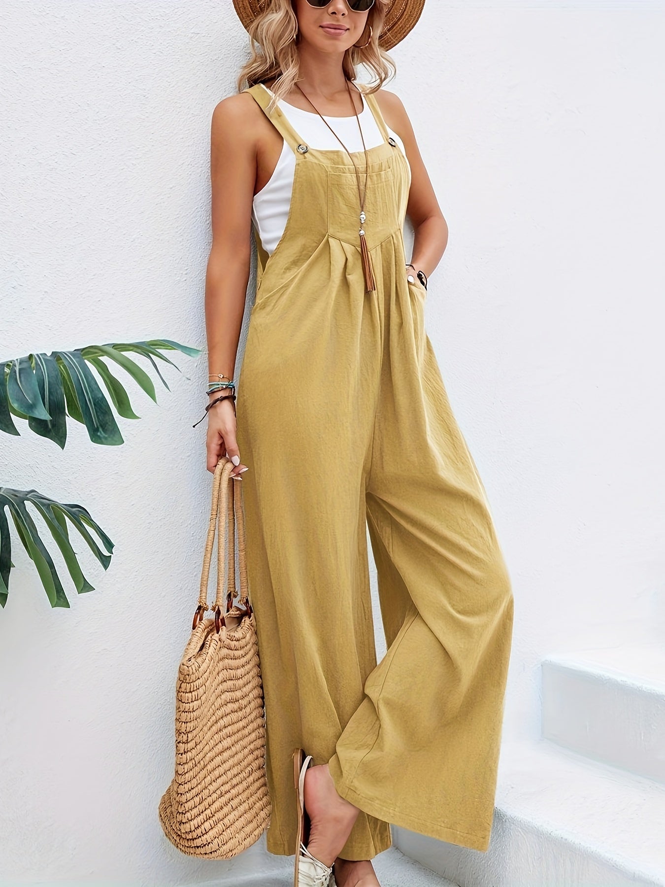 LUNA Mouwloze Boho Jumpsuit voor Zomerse Stijl