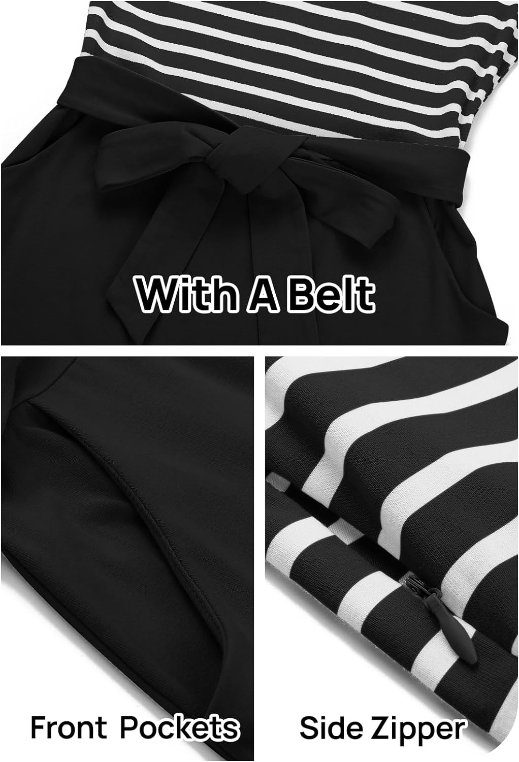 Zonnestraal Gestreepte Midi T-shirt Jurk voor Zomerse Stijl