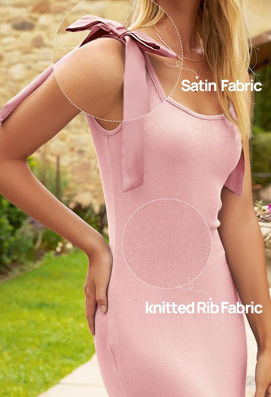 Zomerse Ribgebreide Bodycon Midi Jurk voor Stijlvolle Vrouwen