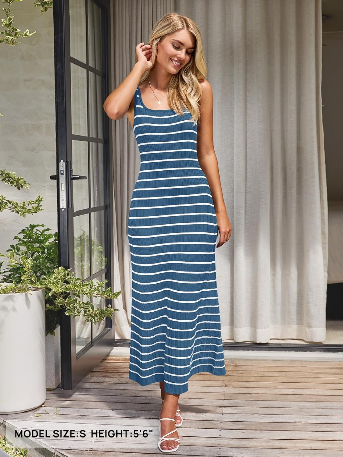 Zomer Streepjes Maxi Jurk voor Dames