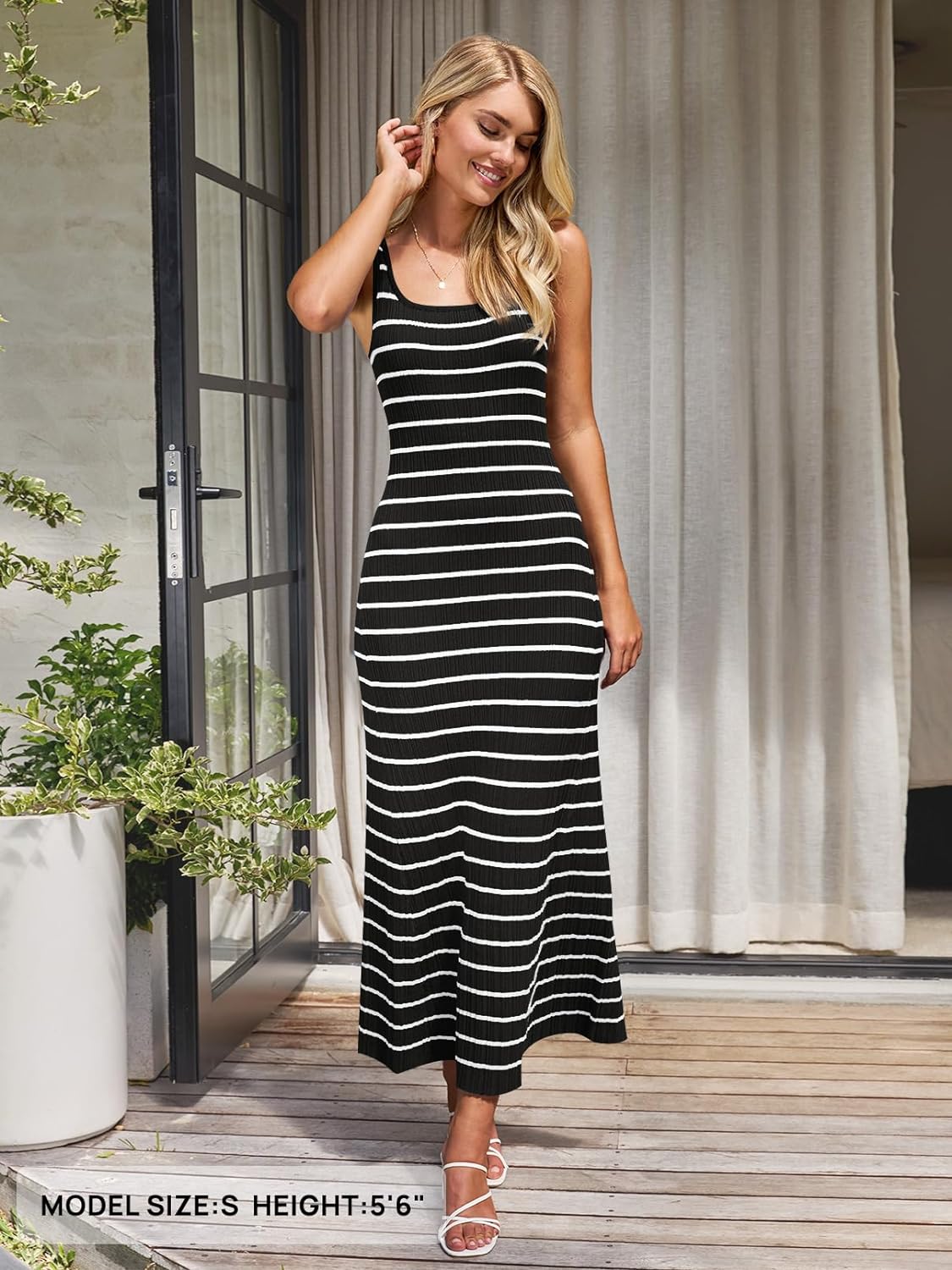 Zomer Streepjes Maxi Jurk voor Dames