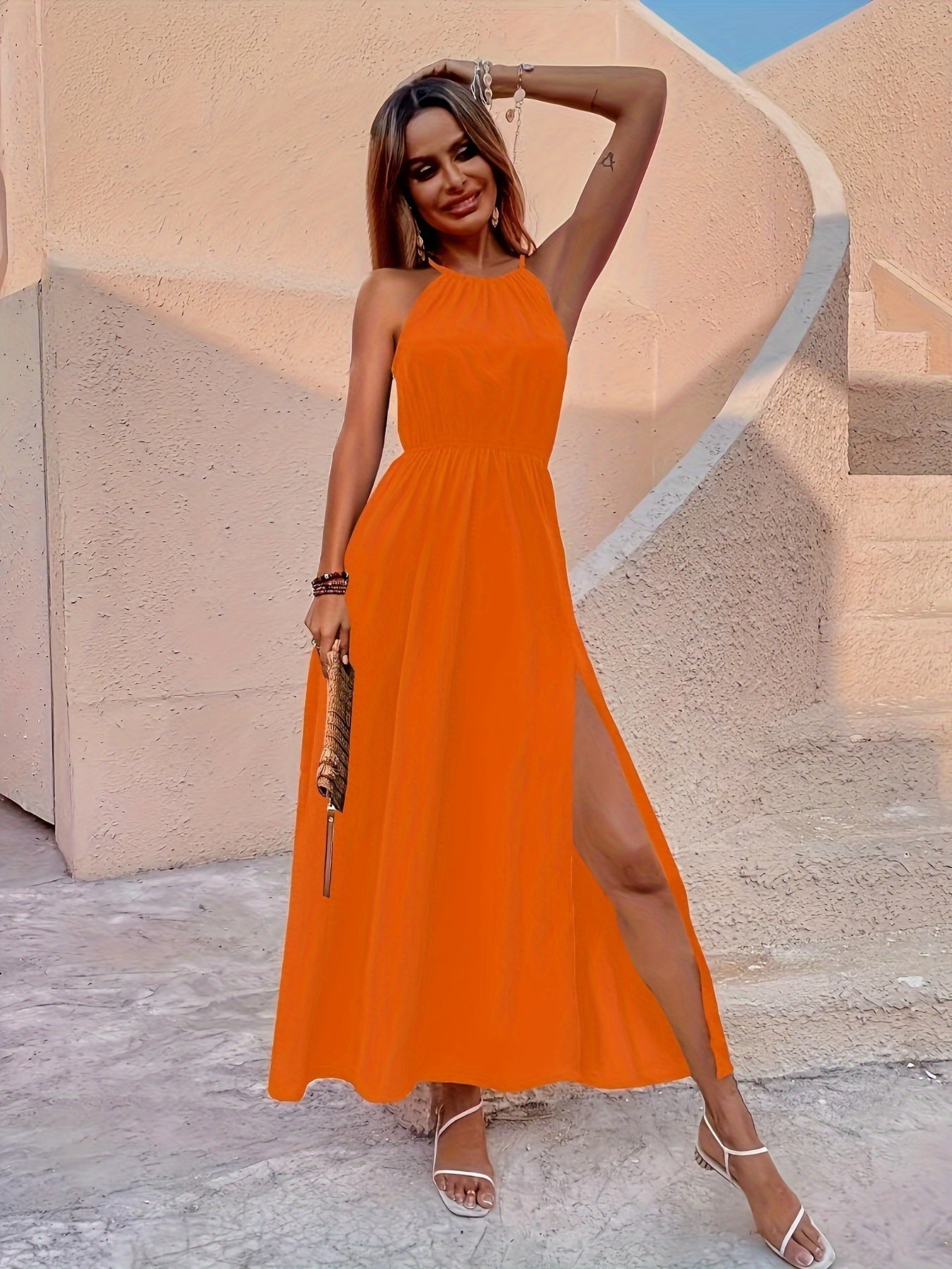 VELANORA - Taillen-Cami mit gespaltenen Beinen