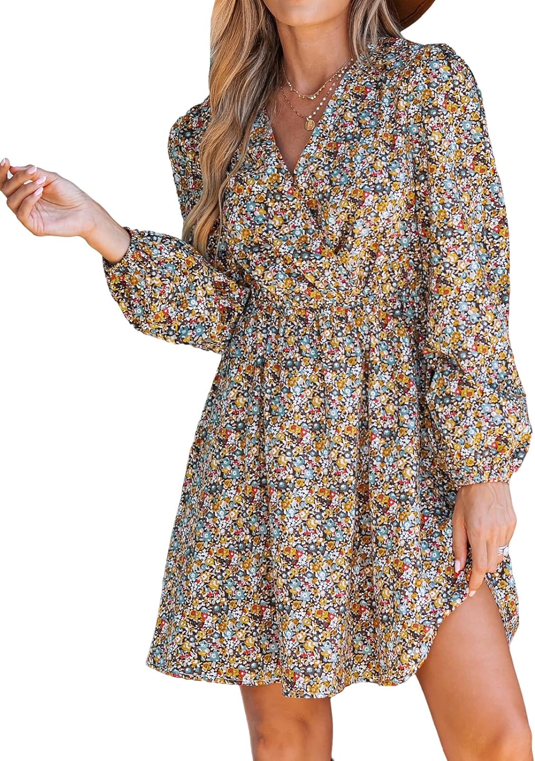 BloeiendeDames Bloemen Mini Jurk voor Stijlvolle Vrouwen
