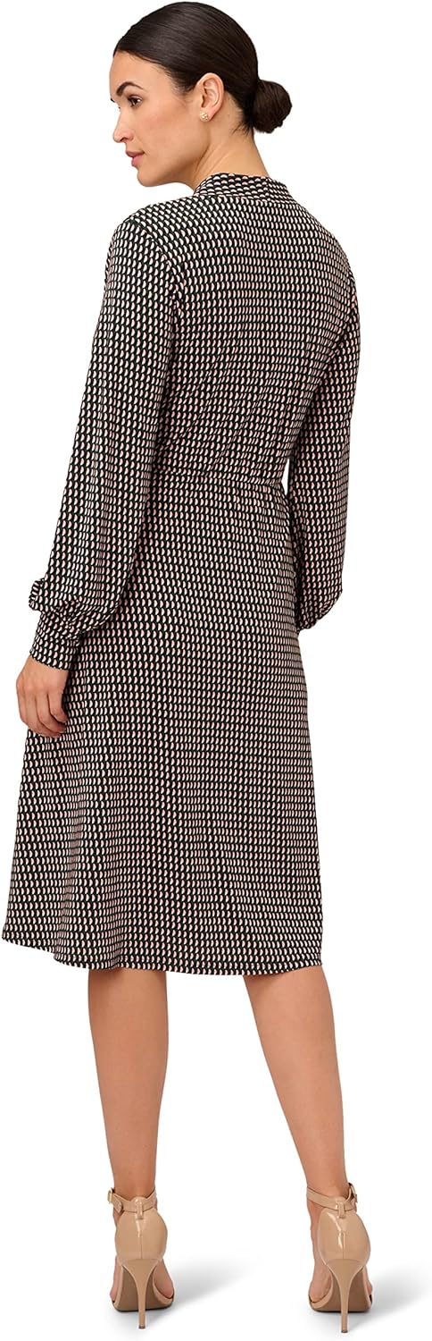 ChicDroom Lange Mouw Wrap Midi Jurk voor Vrouwen