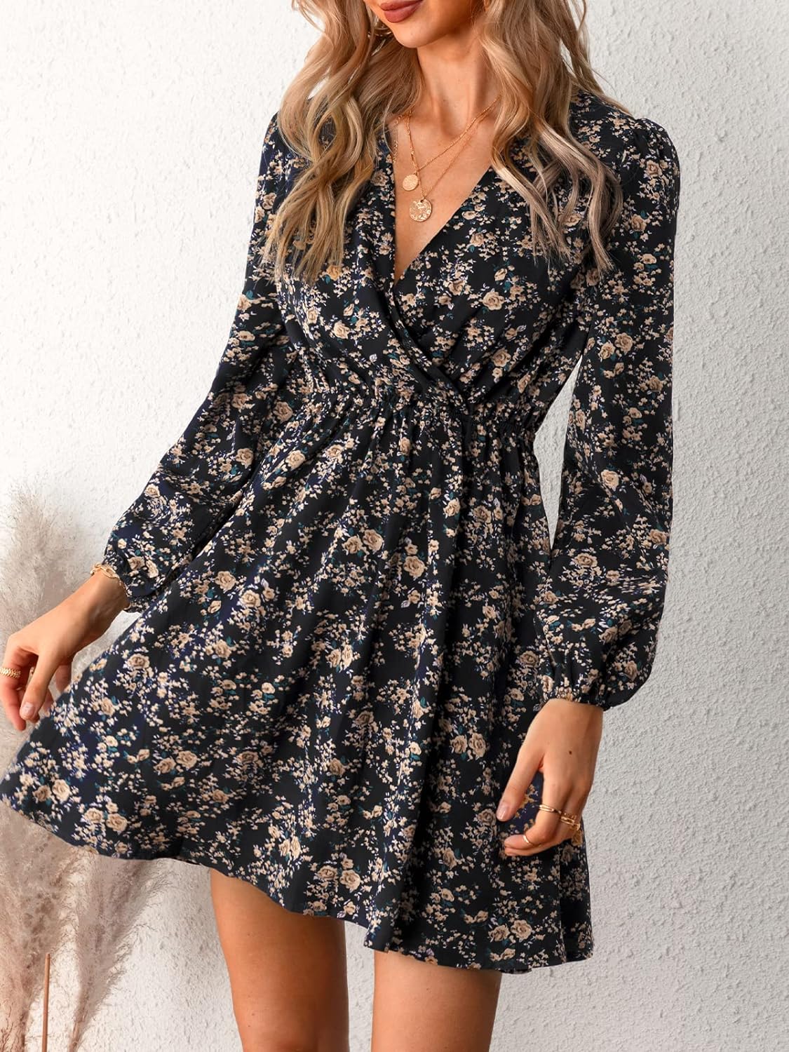 BloeiendeDames Bloemen Mini Jurk voor Stijlvolle Vrouwen