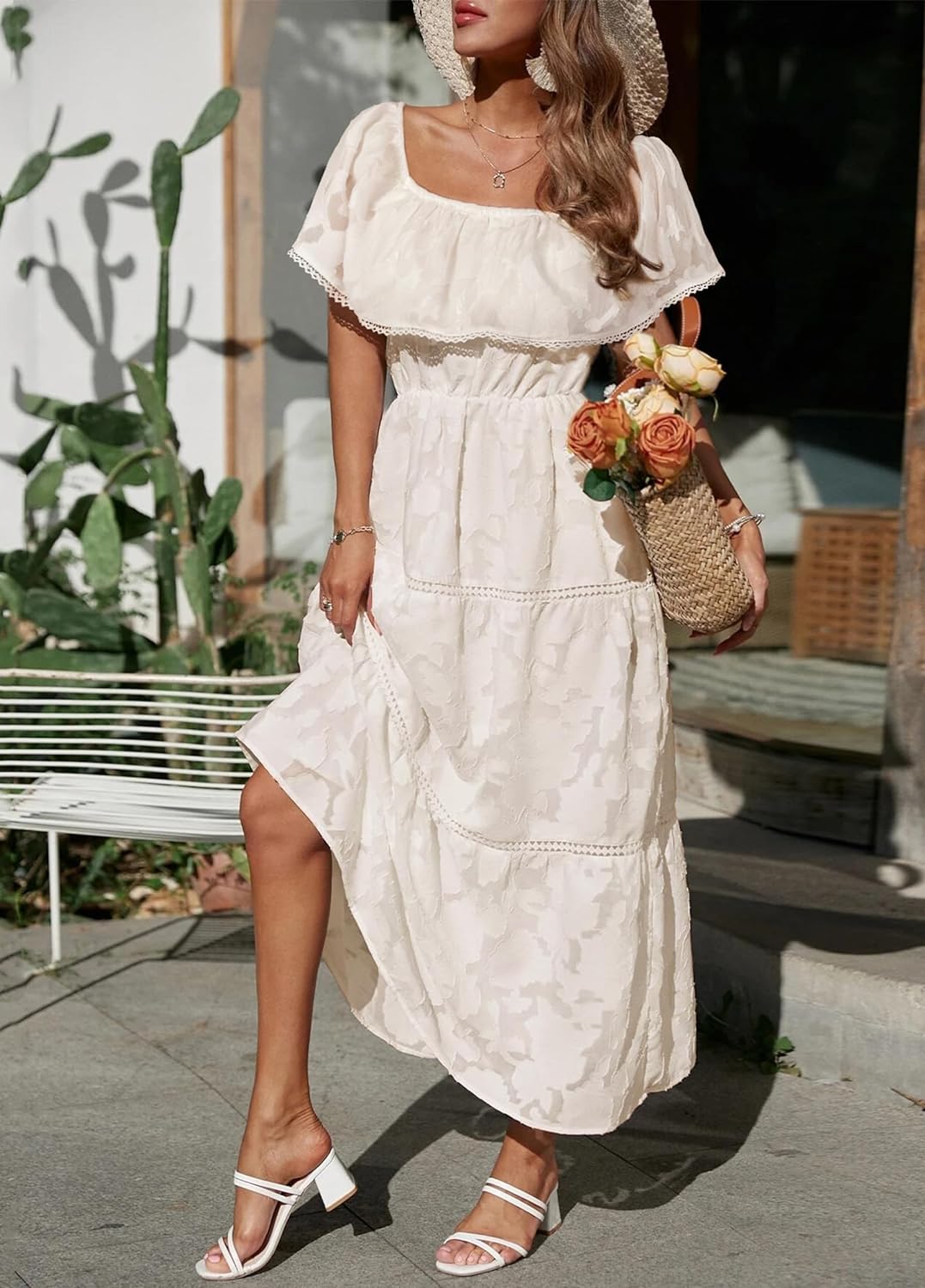 Zonnegloed's Zomerse Bloemen Maxi Jurk voor Dames