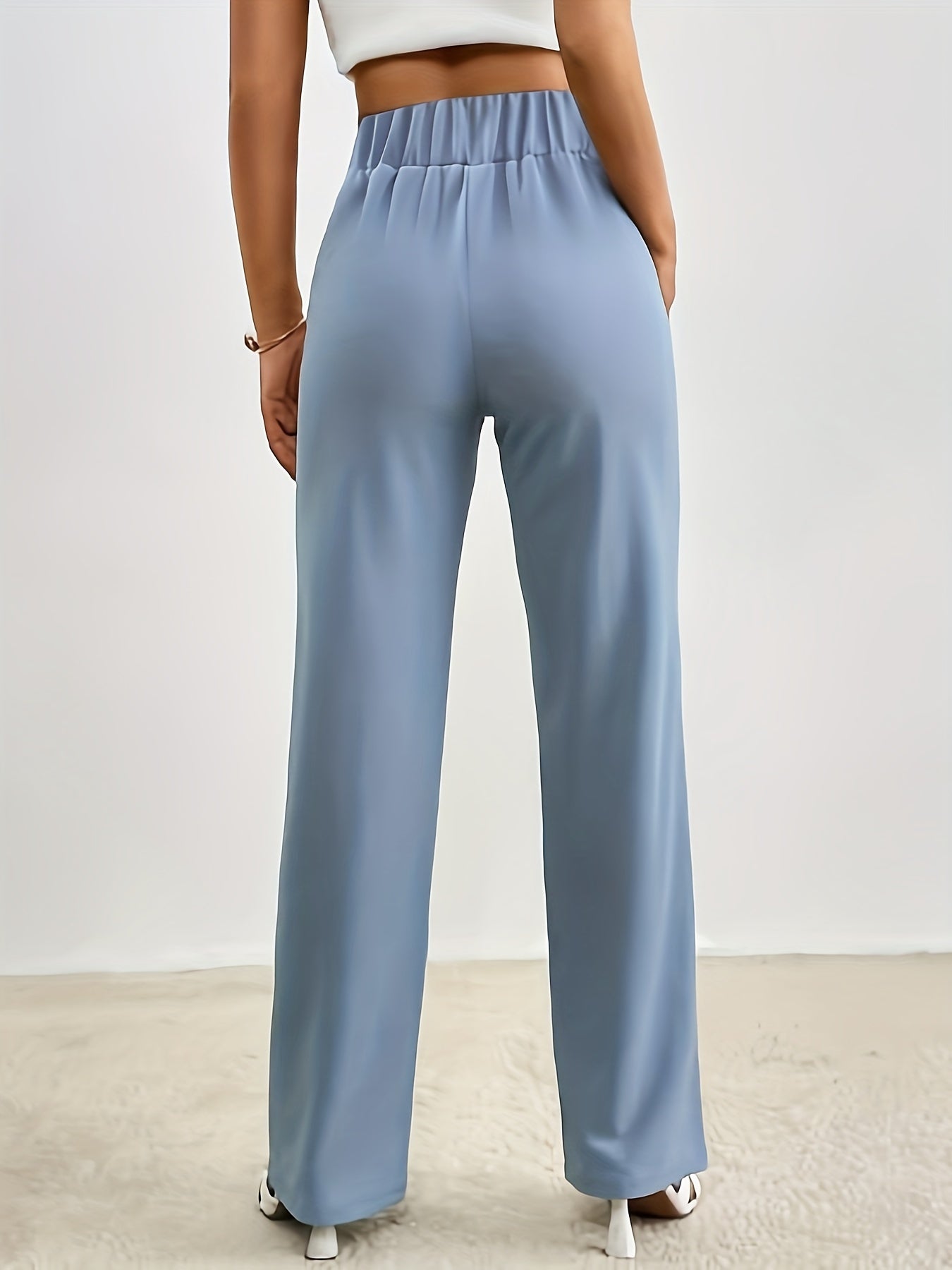 VELANORA - Elegante Broek Met Rechte Pijpen