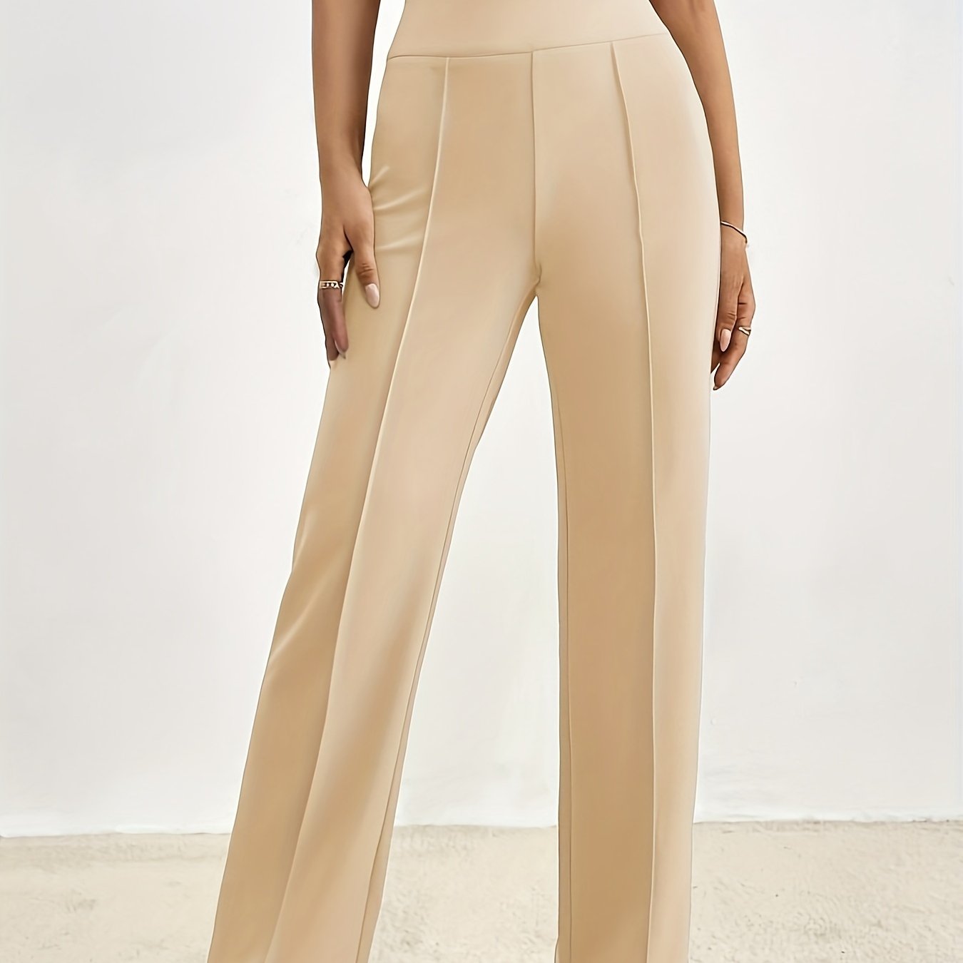 VELANORA - Elegante Broek Met Rechte Pijpen