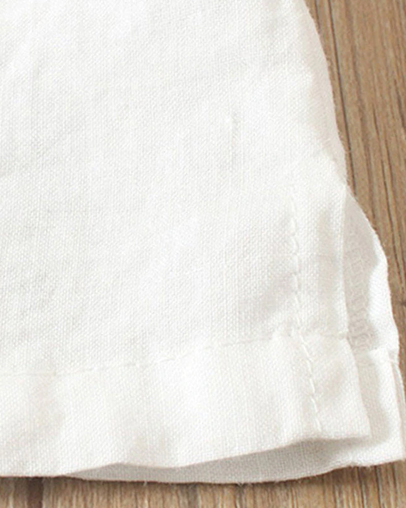 Camiseta de verano de lino para mujer