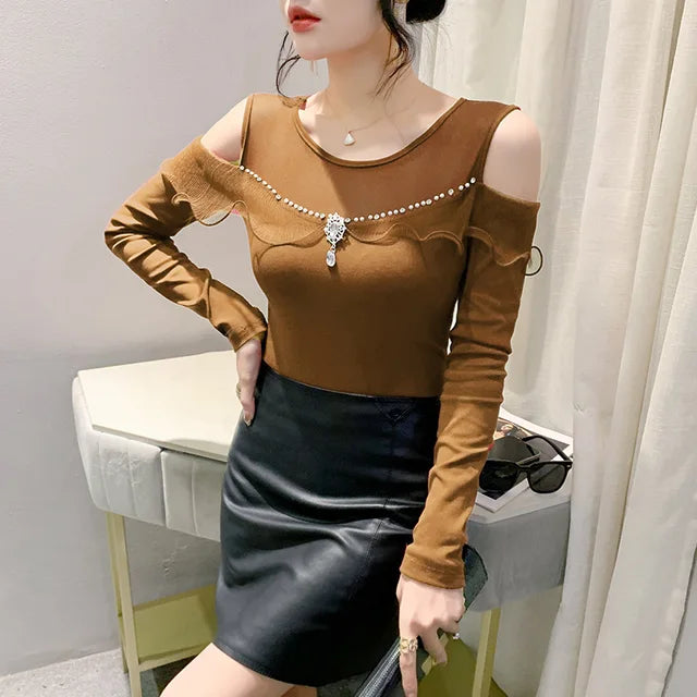 Stijlvolle Off-Shoulder T-Shirt - Perfect voor Elke Gelegenheid!