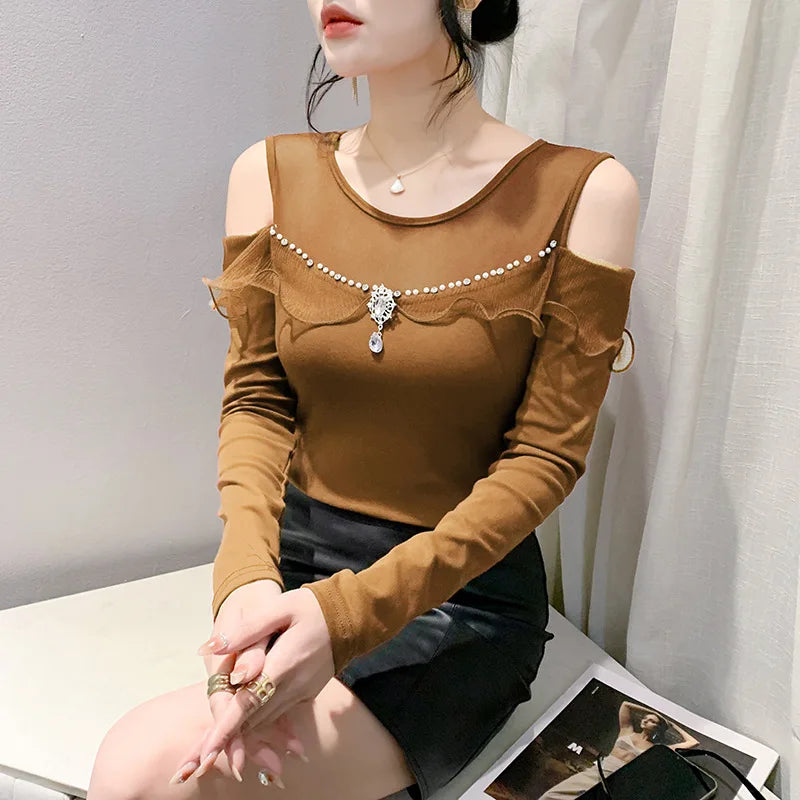 Stijlvolle Off-Shoulder T-Shirt - Perfect voor Elke Gelegenheid!