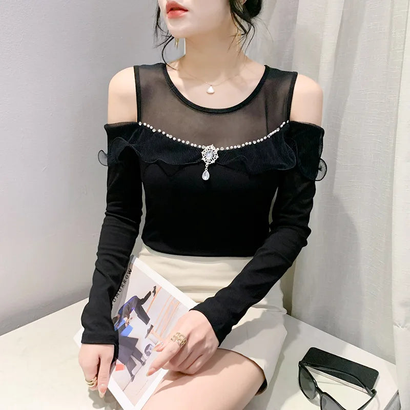 Stijlvolle Off-Shoulder T-Shirt - Perfect voor Elke Gelegenheid!