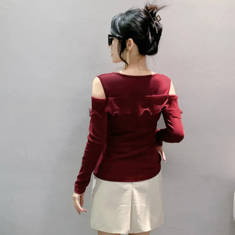 Stijlvolle Off-Shoulder T-Shirt - Perfect voor Elke Gelegenheid!