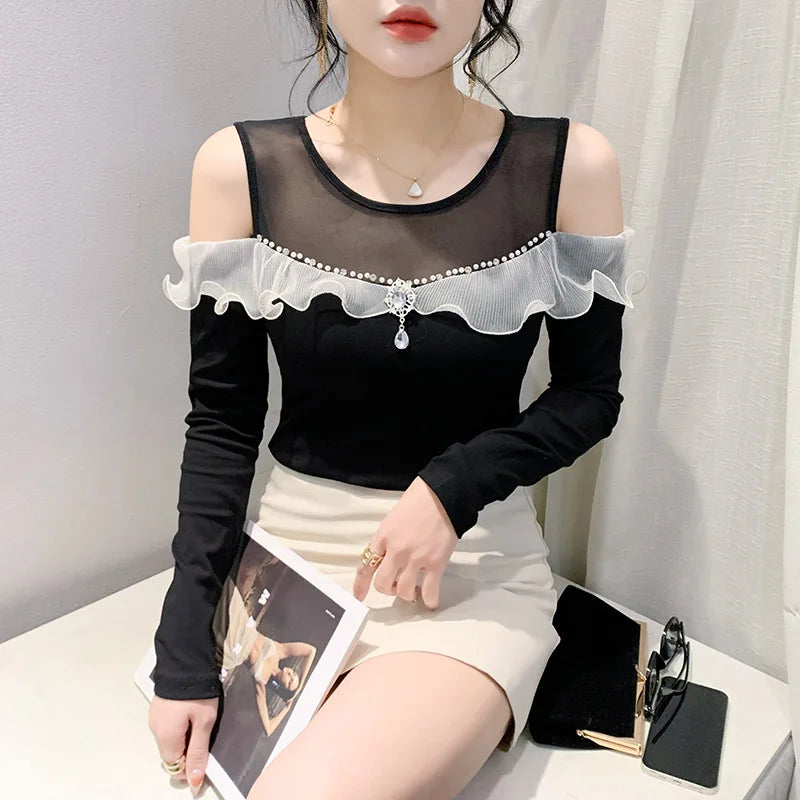 Stijlvolle Off-Shoulder T-Shirt - Perfect voor Elke Gelegenheid!