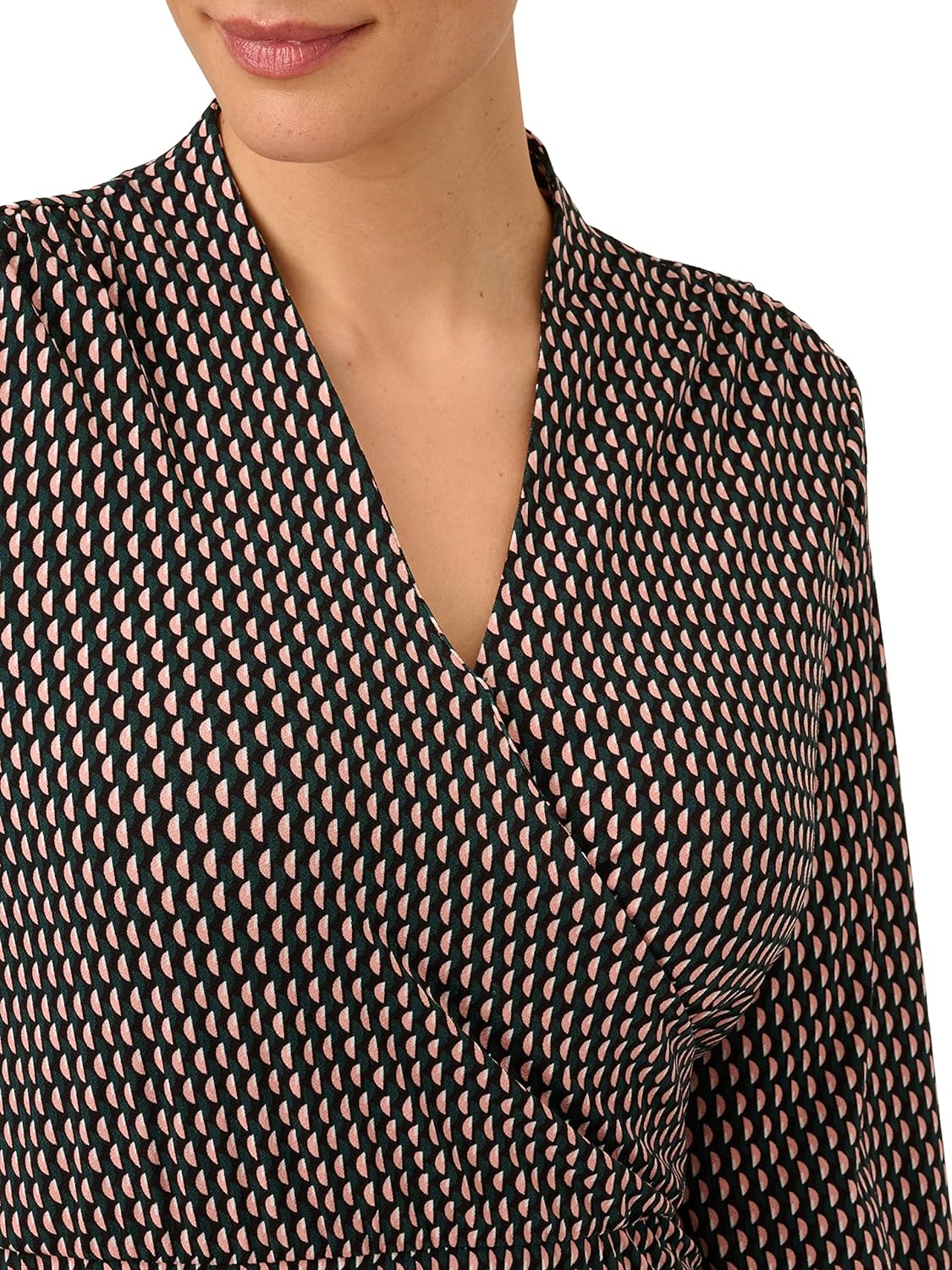 ChicDroom Lange Mouw Wrap Midi Jurk voor Vrouwen