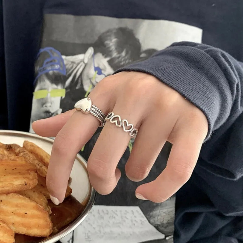 Elegante Sterling Silber Herz Ringe von Eleganzia