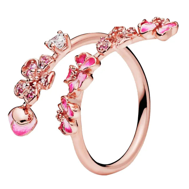 Sterling Silver Mother Double Pave Heart Ring