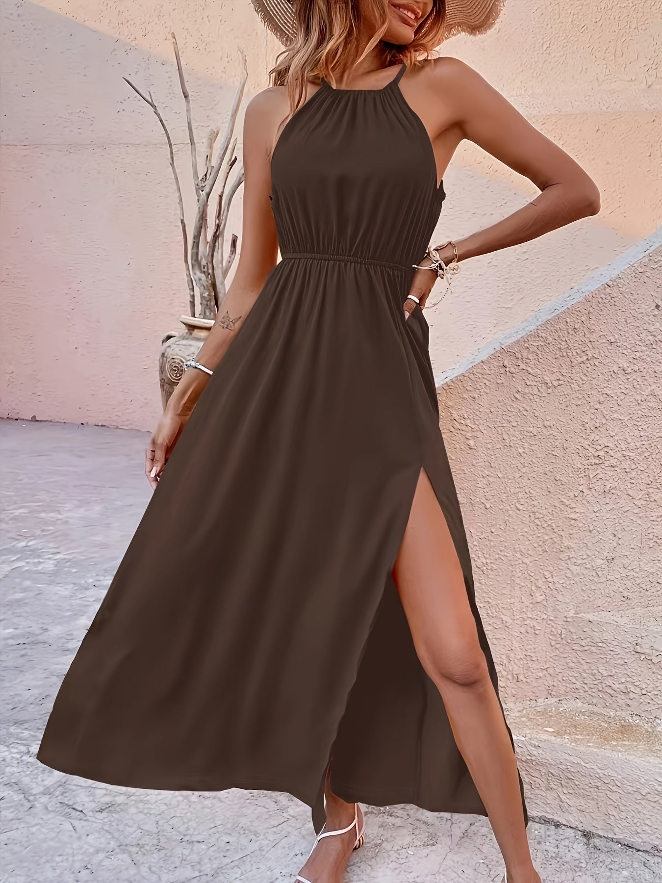 VELANORA - Taillen-Cami mit gespaltenen Beinen