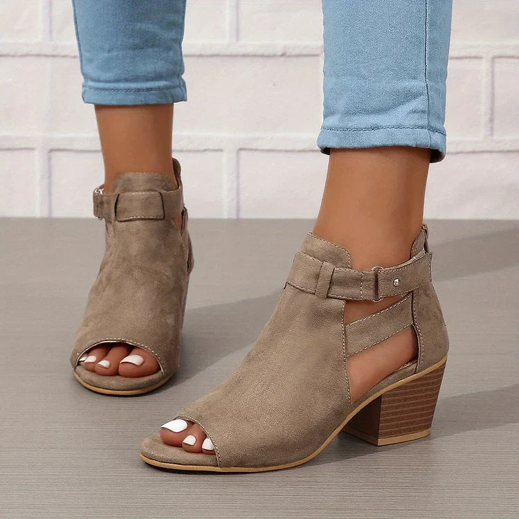 Velanora - Orthopedische Retro-Sandalen met gestapelde Hak