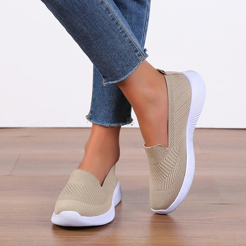 ComfortKnit Summer Slip-On Sneakers