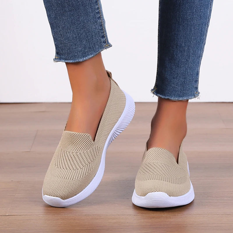 ComfortKnit Summer Slip-On Sneakers