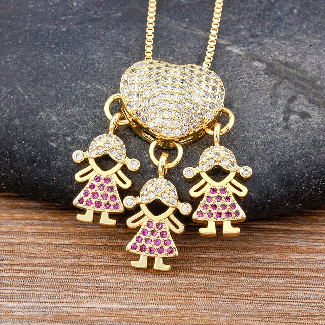 Cartoon Hanger Ketting met Kubieke Zirkoon