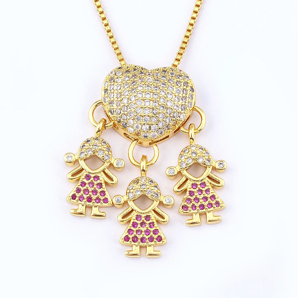 Cartoon Hanger Ketting met Kubieke Zirkoon