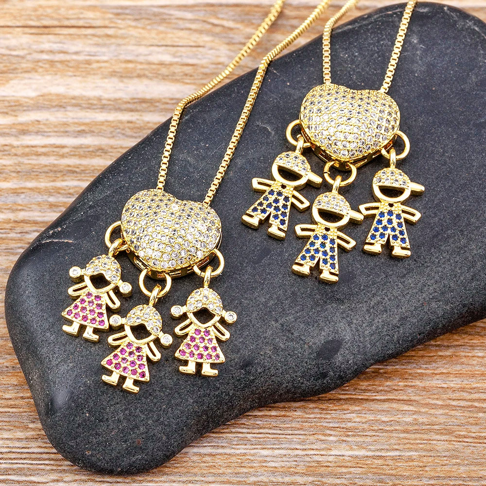 Cartoon Hanger Ketting met Kubieke Zirkoon