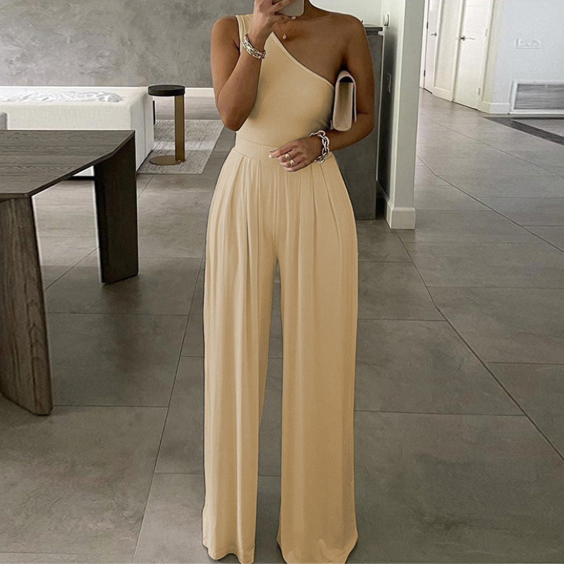 Chic & Trendy One-Sleeved Jumpsuit