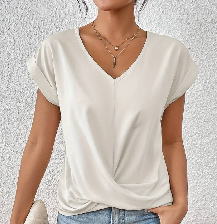 Angelika | Lichtgewicht zomerblouse met V-hals