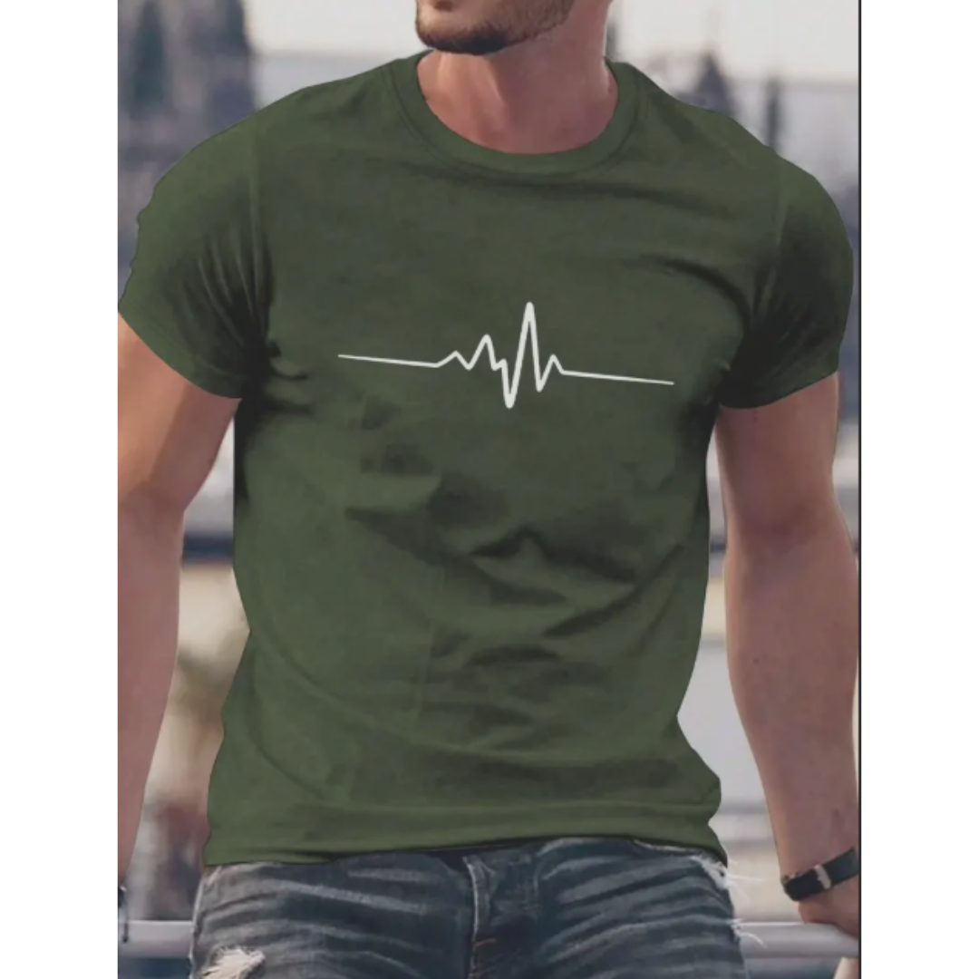 Antonio | T-Shirt schlank passend bei modernem grafischem Druck