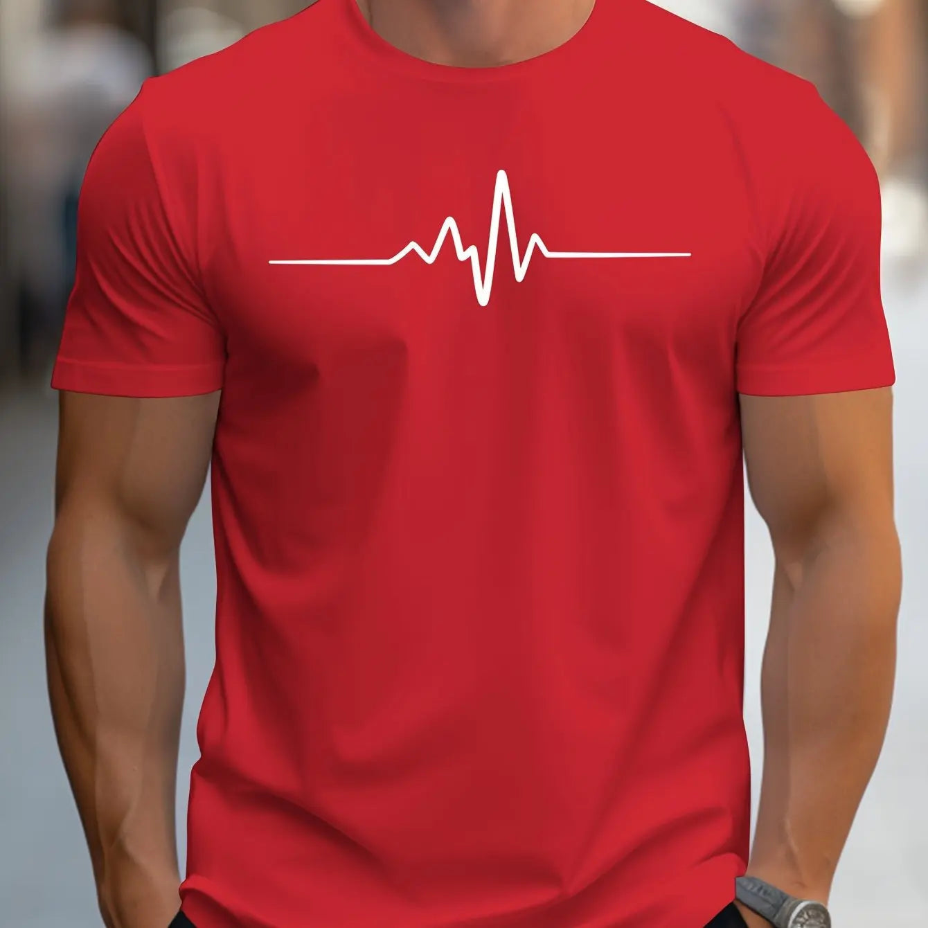 Antonio | T-Shirt schlank passend bei modernem grafischem Druck