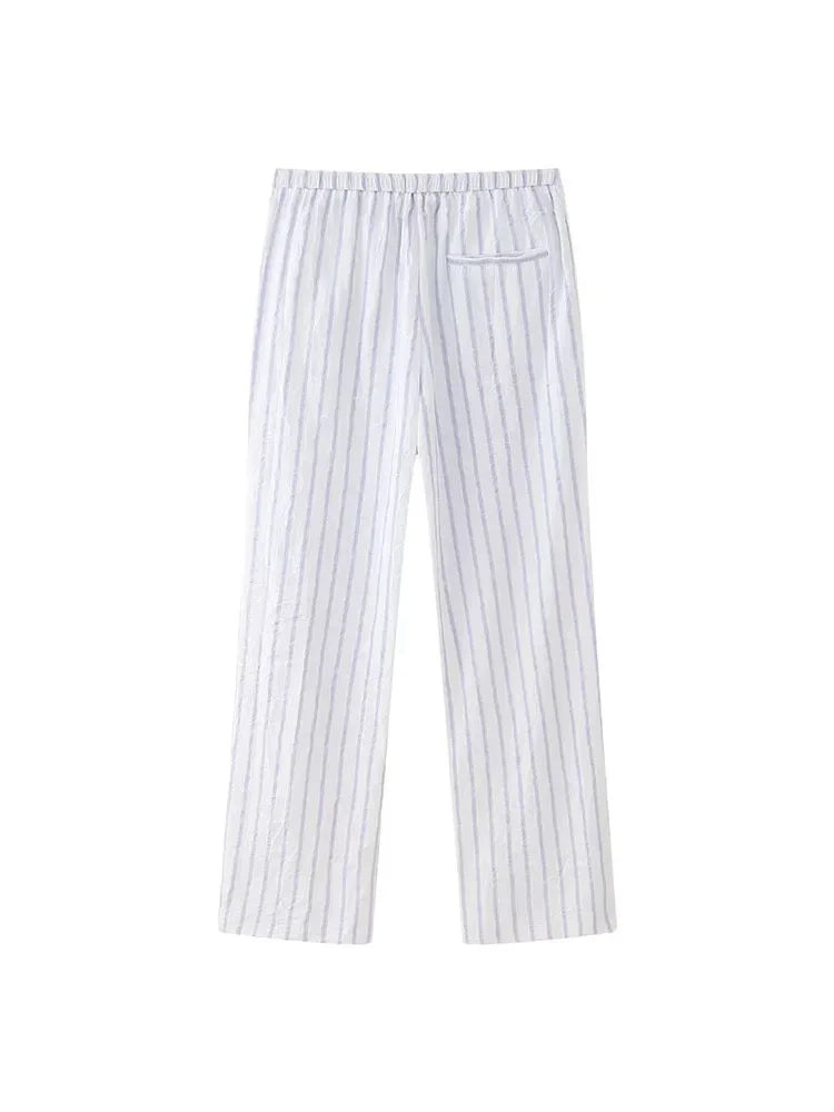 Lunora Zomerset: Striped Top and High Waist Pants
